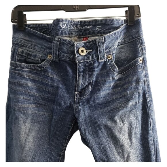 CT2268 GuessVintage Ladies Daredevil Bootcut Blue Jeans 29 - Picture 2 of 9